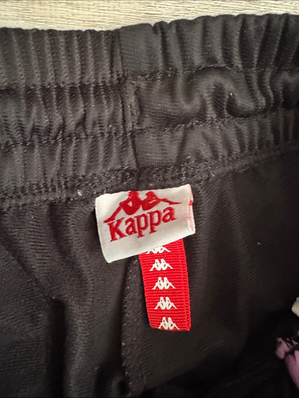 Kappa Black Joggers with Pink Logo Side Tape - Picture 4 of 7